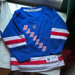 Blue Rangers Kids Hockey Jersey 2/4T excellent condition